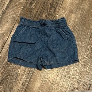 Denim Blue Elastic Waist Shorts